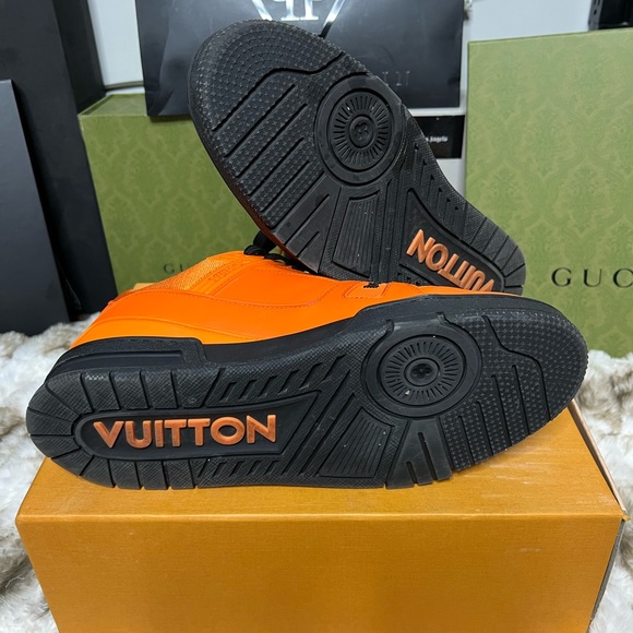 black and orange louis vuitton shoes